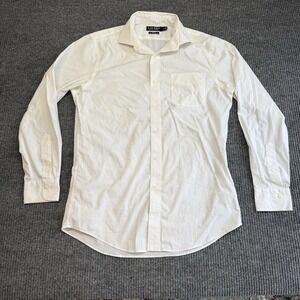 Lauren Ralph Lauren Mens 16 34/35 White Slim Fit Stretch Non Iron Dress Shirt